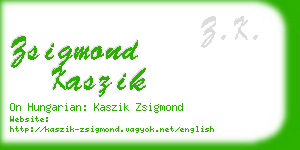 zsigmond kaszik business card